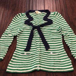 Anthropologie Striped Sweater Tie Cardigan XS